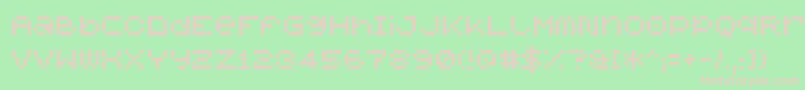 Mobilman Font – Pink Fonts on Green Background