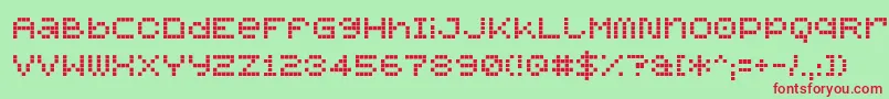 Mobilman Font – Red Fonts on Green Background