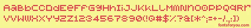 Mobilman Font – Red Fonts on Yellow Background