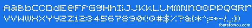 フォントMobilman – 青い背景に白い文字