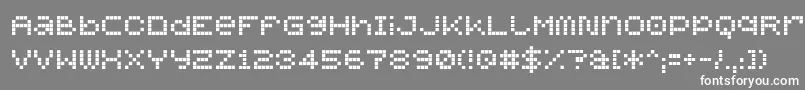 フォントMobilman – 灰色の背景に白い文字