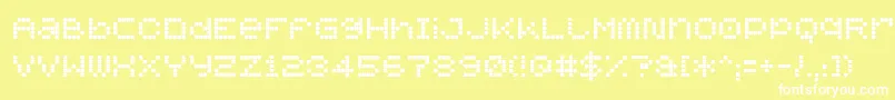 Mobilman Font – White Fonts on Yellow Background