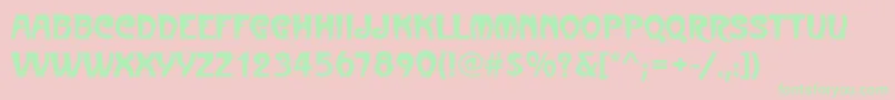 Metropolitainesd Font – Green Fonts on Pink Background