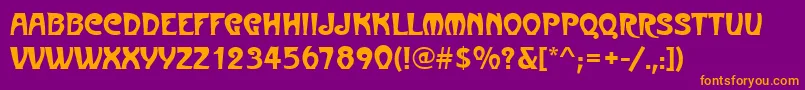 Metropolitainesd Font – Orange Fonts on Purple Background