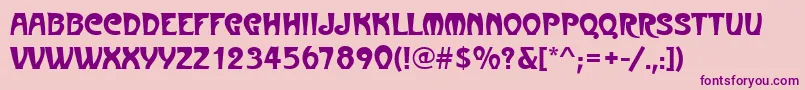 Metropolitainesd Font – Purple Fonts on Pink Background