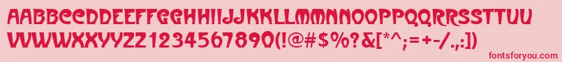 Metropolitainesd Font – Red Fonts on Pink Background