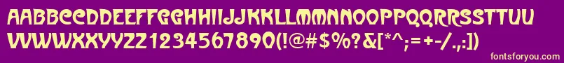 Metropolitainesd Font – Yellow Fonts on Purple Background