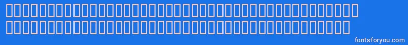 Czcionka BddoomedSquareup – różowe czcionki na niebieskim tle