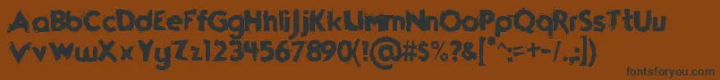 Funkrocker Font – Black Fonts on Brown Background