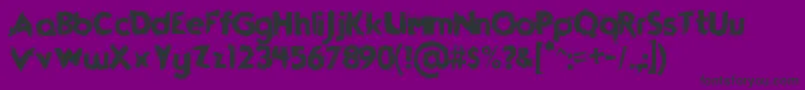 Funkrocker-Schriftart – Schwarze Schriften auf violettem Hintergrund