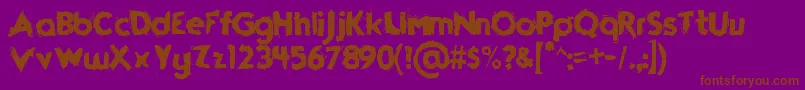 Funkrocker Font – Brown Fonts on Purple Background