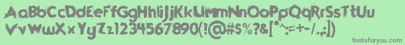 Funkrocker Font – Gray Fonts on Green Background