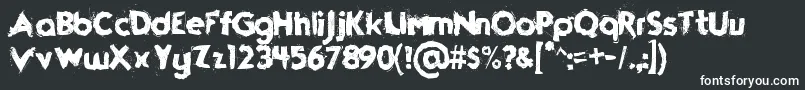 フォントFunkrocker – 黒い背景に白い文字