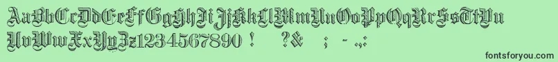 fuente DampfplatzDemibold – Fuentes Negras Sobre Fondo Verde