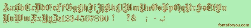 DampfplatzDemibold Font – Brown Fonts on Green Background