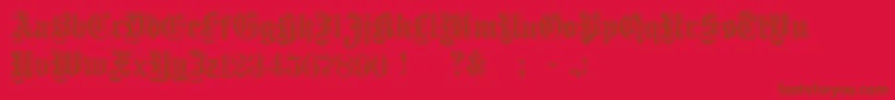 DampfplatzDemibold-fontti – ruskeat fontit punaisella taustalla