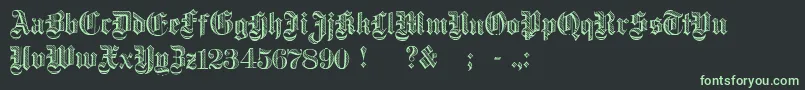 DampfplatzDemibold Font – Green Fonts on Black Background