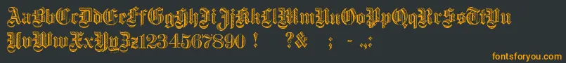 Шрифт DampfplatzDemibold – оранжевые шрифты на чёрном фоне