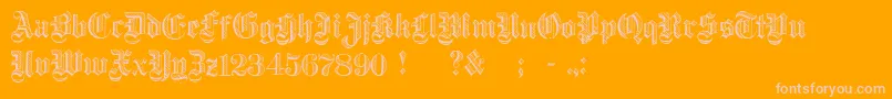 Шрифт DampfplatzDemibold – розовые шрифты на оранжевом фоне