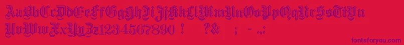 DampfplatzDemibold Font – Purple Fonts on Red Background
