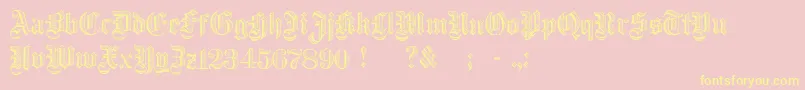 DampfplatzDemibold Font – Yellow Fonts on Pink Background