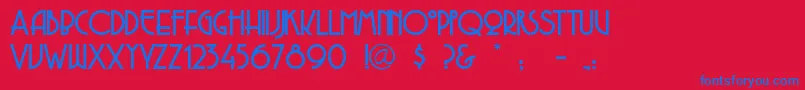 Copaseti Font – Blue Fonts on Red Background