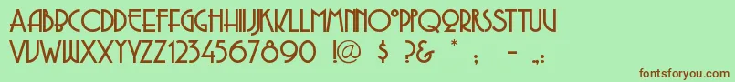 Copaseti Font – Brown Fonts on Green Background