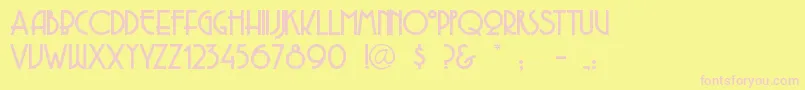 Copaseti-Schriftart – Rosa Schriften auf gelbem Hintergrund