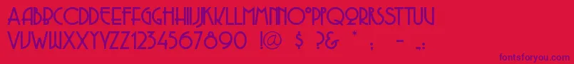 Copaseti Font – Purple Fonts on Red Background