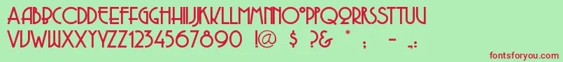 Copaseti Font – Red Fonts on Green Background