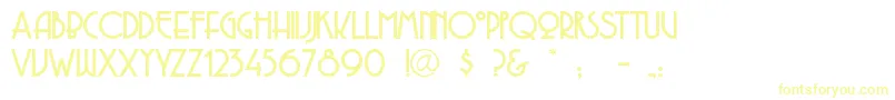 Copaseti Font – Yellow Fonts on White Background