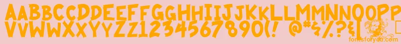 Cliff Font – Orange Fonts on Pink Background