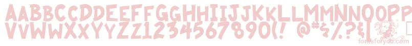 Cliff Font – Pink Fonts on White Background