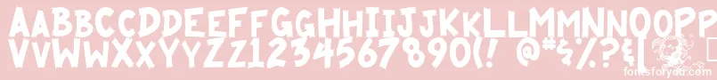 Cliff Font – White Fonts on Pink Background