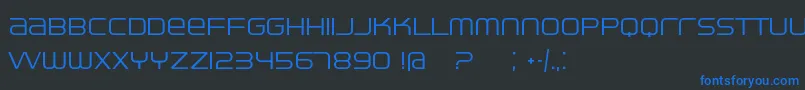 Ventisei Font – Blue Fonts on Black Background