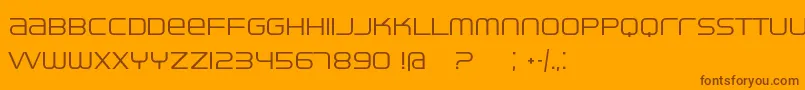 Ventisei-fontti – ruskeat fontit oranssilla taustalla