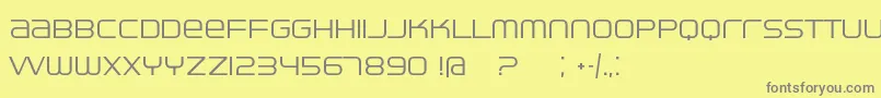 Ventisei-Schriftart – Graue Schriften auf gelbem Hintergrund