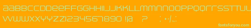 Ventisei-fontti – vihreät fontit oranssilla taustalla