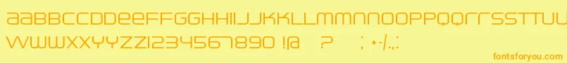 Ventisei Font – Orange Fonts on Yellow Background