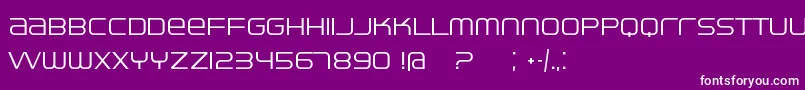 Czcionka Ventisei – białe czcionki na fioletowym tle