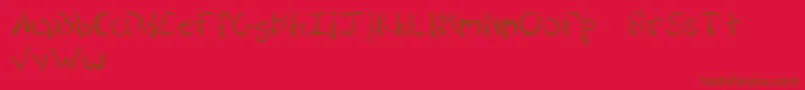 Подробнее о шрифте PuddleDemo Шрифт PuddleDemo – коричневые шрифты на красном фоне
