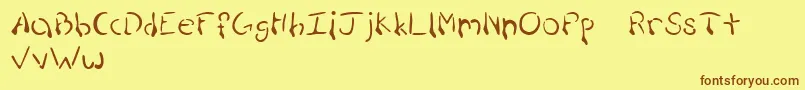 PuddleDemo Font – Brown Fonts on Yellow Background