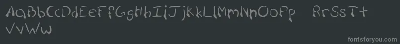 PuddleDemo-fontti – harmaat kirjasimet mustalla taustalla