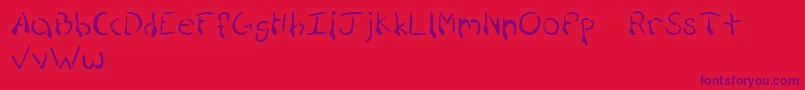 PuddleDemo Font – Purple Fonts on Red Background