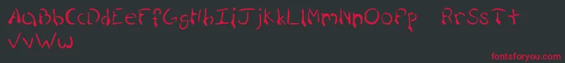 PuddleDemo Font – Red Fonts on Black Background