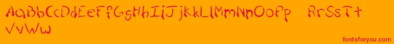PuddleDemo Font – Red Fonts on Orange Background
