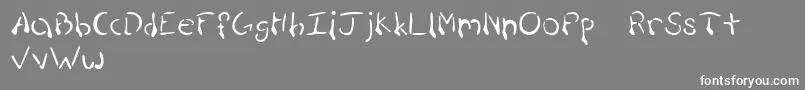 PuddleDemo-Schriftart – Weiße Schriften auf grauem Hintergrund