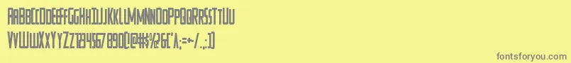 Watchtowercond Font – Gray Fonts on Yellow Background