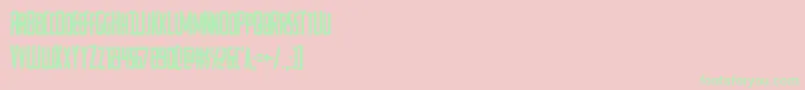 Watchtowercond Font – Green Fonts on Pink Background