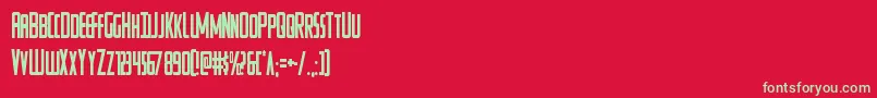 Watchtowercond Font – Green Fonts on Red Background